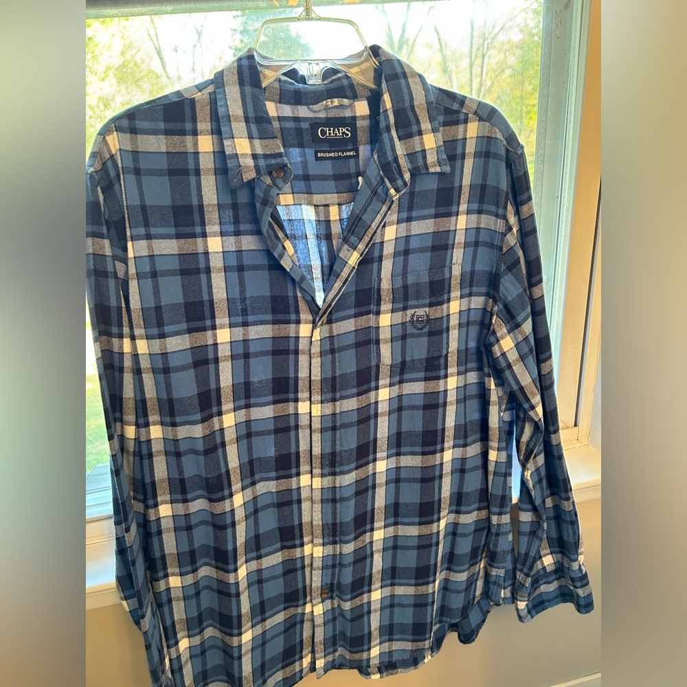 Chaps Blue Plaid Men's Shirt